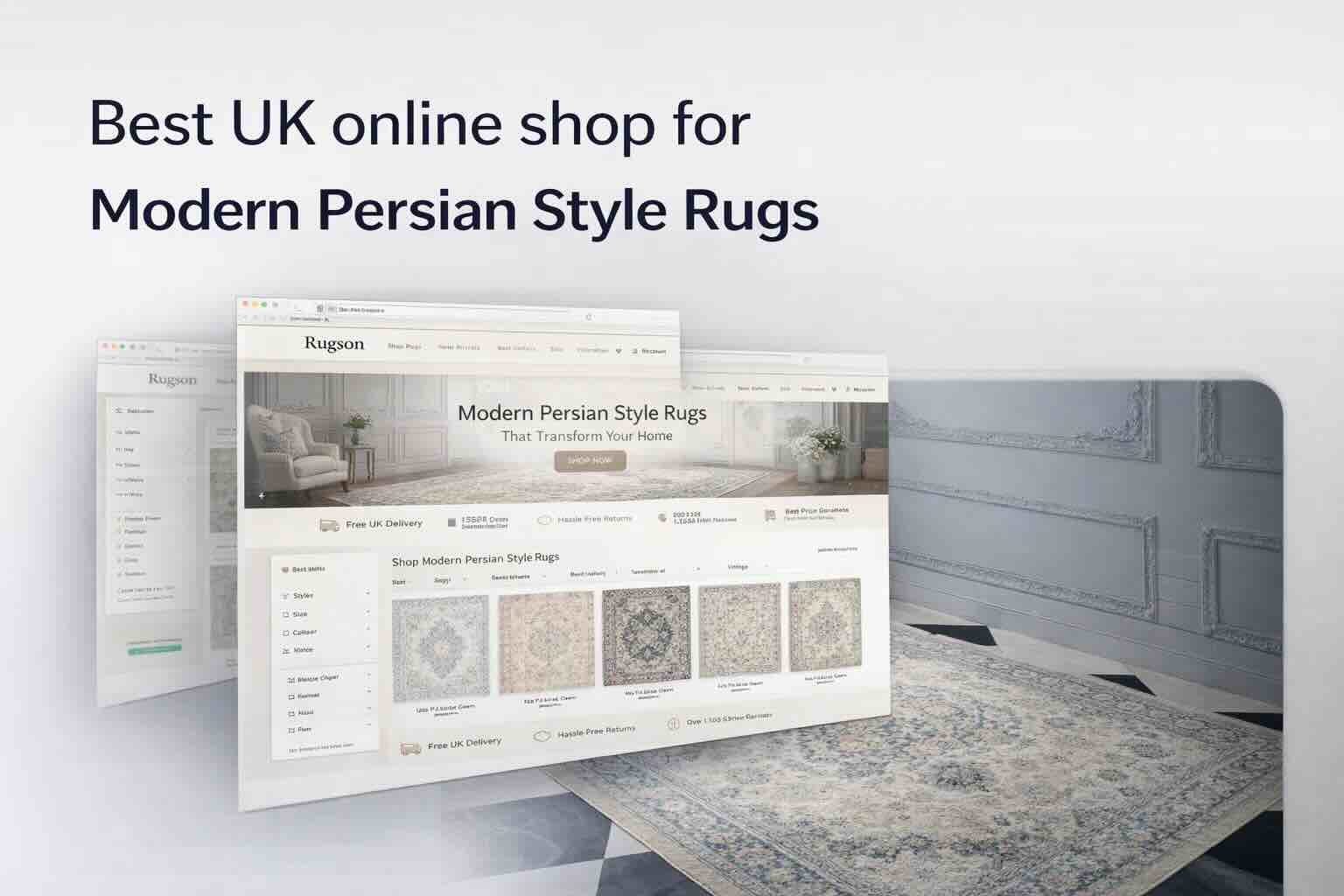 Best UK online shop for Modern Persian Style Rugs - beUNIQ