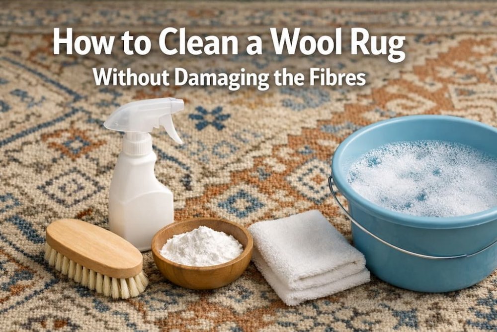 How to Clean a Wool Rug Without Damaging the Fibres - beUNIQ