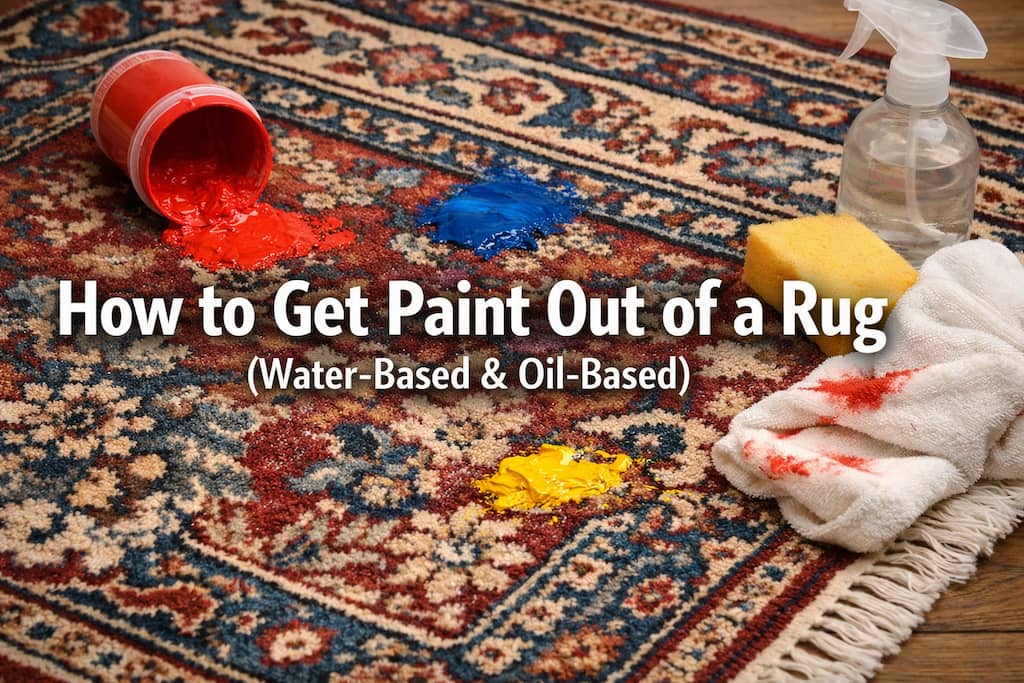 How to Get Paint Out of a Rug (Water-Based & Oil-Based)