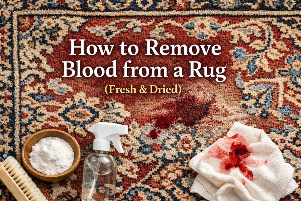 How to Remove Blood from a Rug (Fresh & Dried) - beUNIQ
