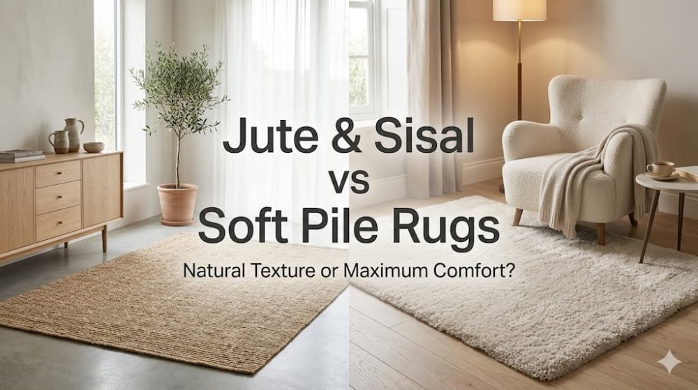 Jute & Sisal Rugs vs Soft Pile Rugs: Natural Texture or Maximum Comfort? - beUNIQ