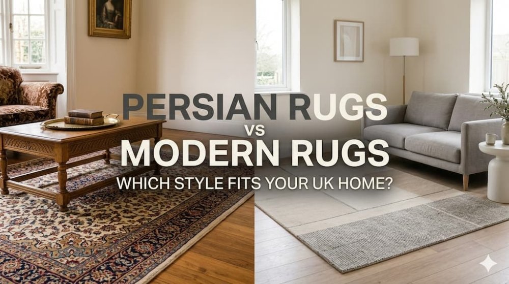 Persian Rugs vs Modern Rugs: Which Style Fits Your UK Home Best? - beUNIQ