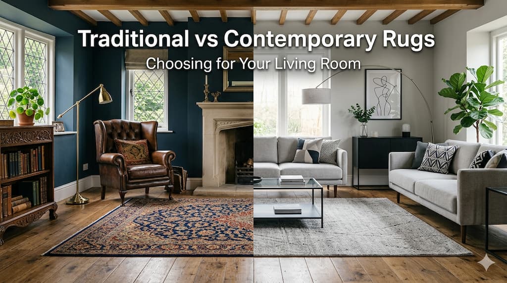 Traditional Rugs vs Contemporary Rugs: How to Choose for Your Living Room beUNIQ