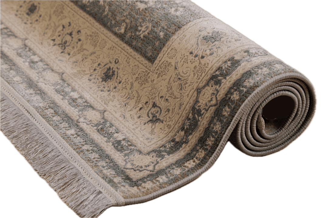 Modern Faded Area Rug Amelia AM020 Stain Resistant Polypropylene - beUNIQ - Amelia rug - Round 100cm x 100cm - Created by Product Upload