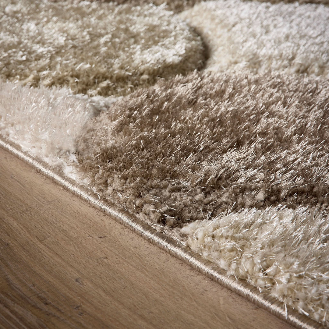 Origins 3D Scallop Neutral Carved Rug Soft Textured Floor Covering - beUNIQ - 3D Scallop Rug - 80x150 - Anti - shed Rug