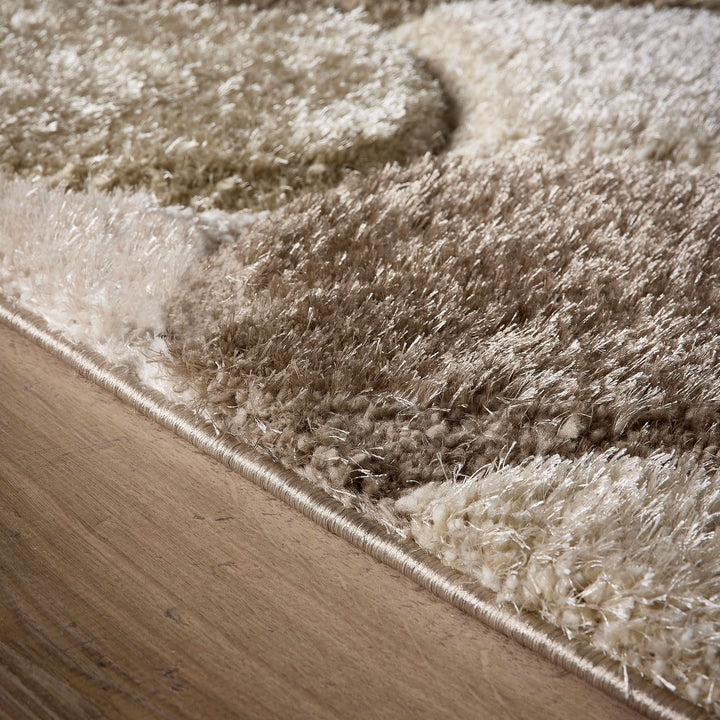 Origins 3D Scallop Neutral Carved Rug Soft Textured Floor Covering - beUNIQ - 3D Scallop Rug - 80x150 - Anti - shed Rug