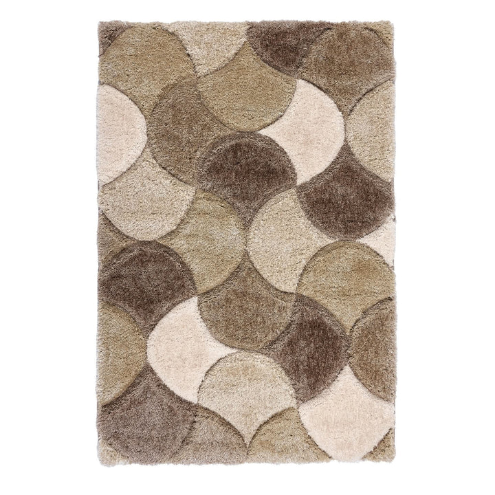 Origins 3D Scallop Neutral Carved Rug Soft Textured Floor Covering - beUNIQ - 3D Scallop Rug - 80x150 - Anti - shed Rug