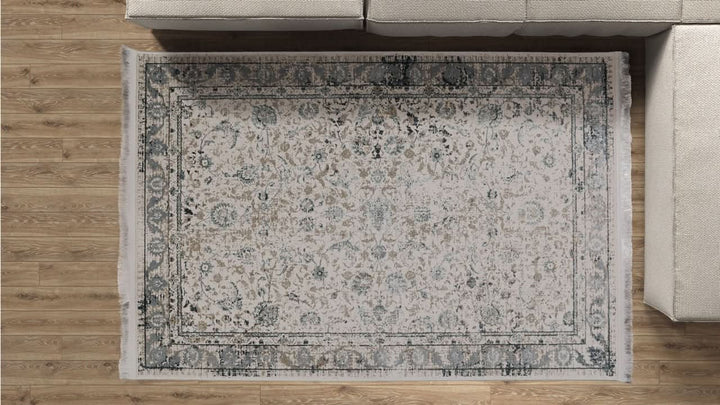 Modern Faded Area Rug Amelia Stain Resistant Polypropylene - beUNIQ - AM023 - 60cm x 180cm - bedroom rug