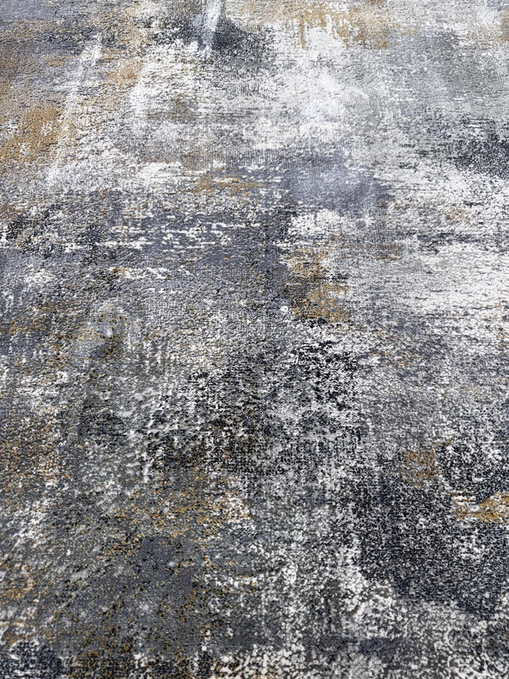 Amelia Modern Area Rug Abstract Design Grey Yellow - beUNIQ - abstract rug - 60cm x 180cm - Amelia rug