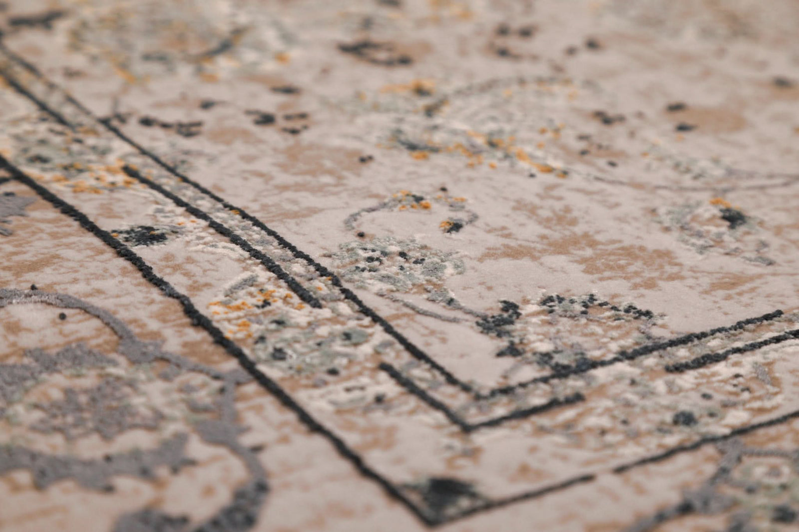 Modern Faded Area Rug Amelia Stain Resistant Polypropylene - beUNIQ - AM023 - 60cm x 180cm - bedroom rug