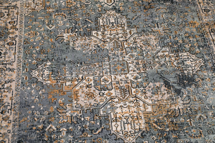 Modern Faded Area Rug Amelia Vintage Design 5mm Pile - beUNIQ - Amelia rug - 60cm x 180cm - bedroom rug