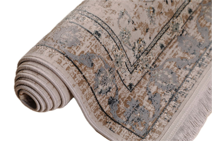 Modern Faded Area Rug Amelia Stain Resistant Polypropylene - beUNIQ - AM023 - 60cm x 180cm - bedroom rug