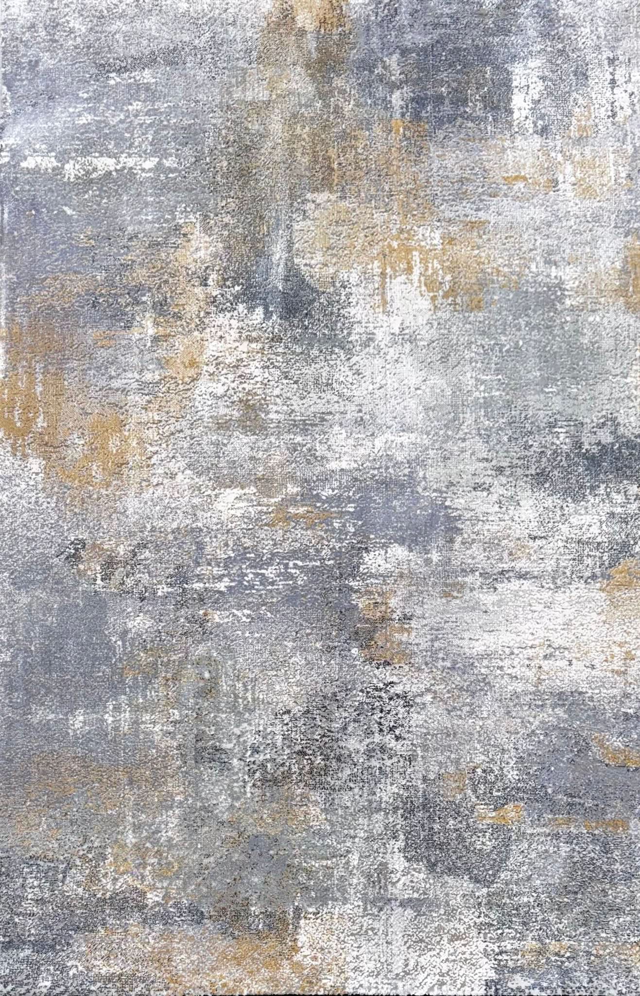 Amelia Modern Area Rug Abstract Design Grey Yellow - beUNIQ - abstract rug - 60cm x 180cm - Amelia rug