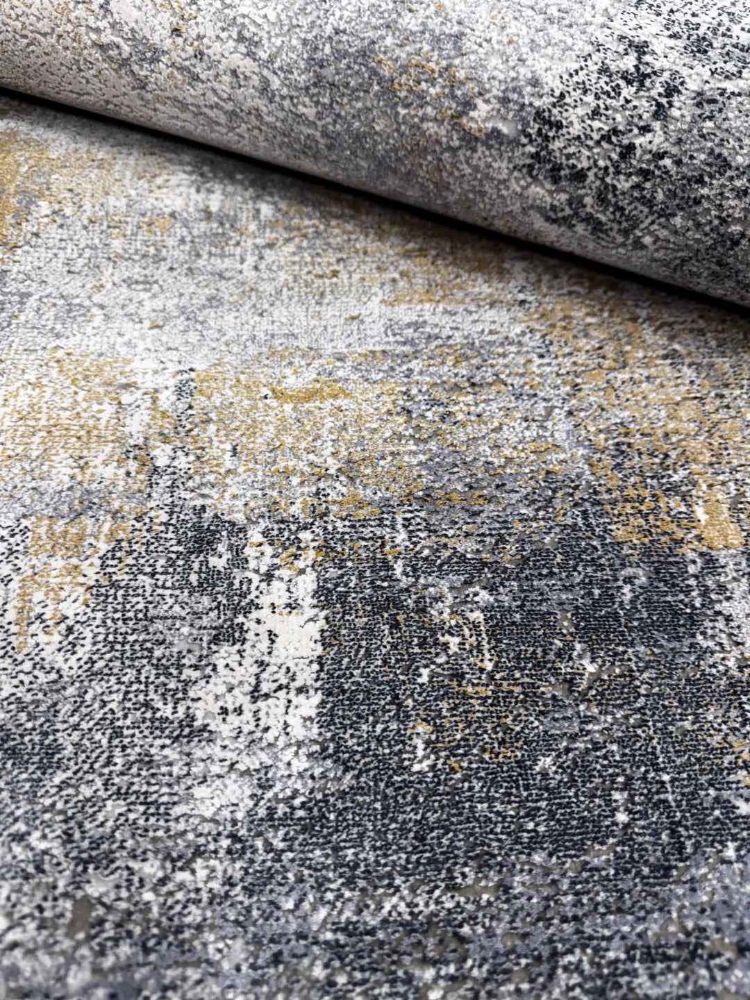 Amelia Modern Area Rug Abstract Design Grey Yellow - beUNIQ - abstract rug - 60cm x 180cm - Amelia rug