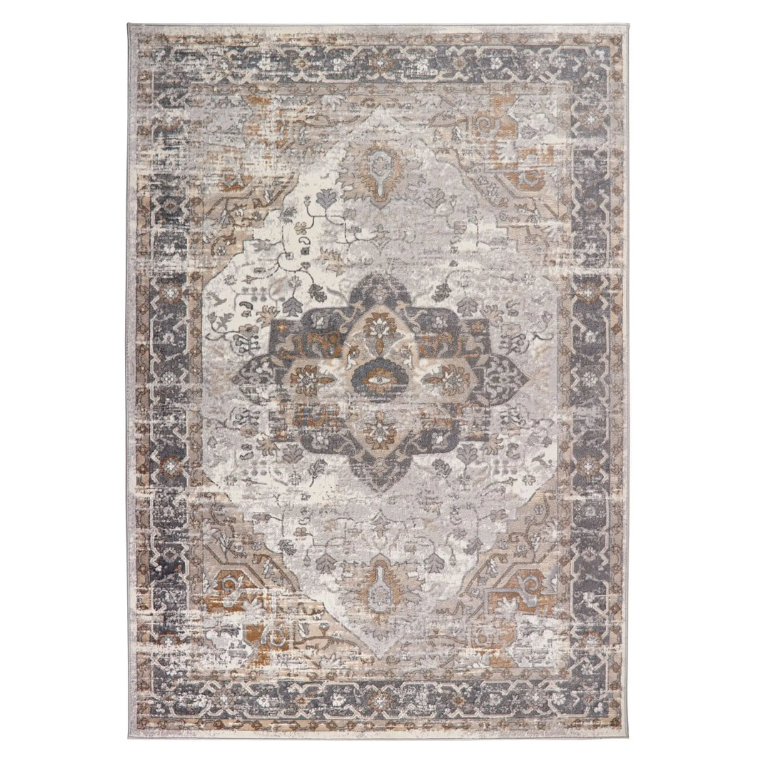 Origins Alexandra Vintage Persian Style Distressed Cream Grey Rug - beUNIQ - cream and grey rug - 80cm x 150cm - Created by Product Upload