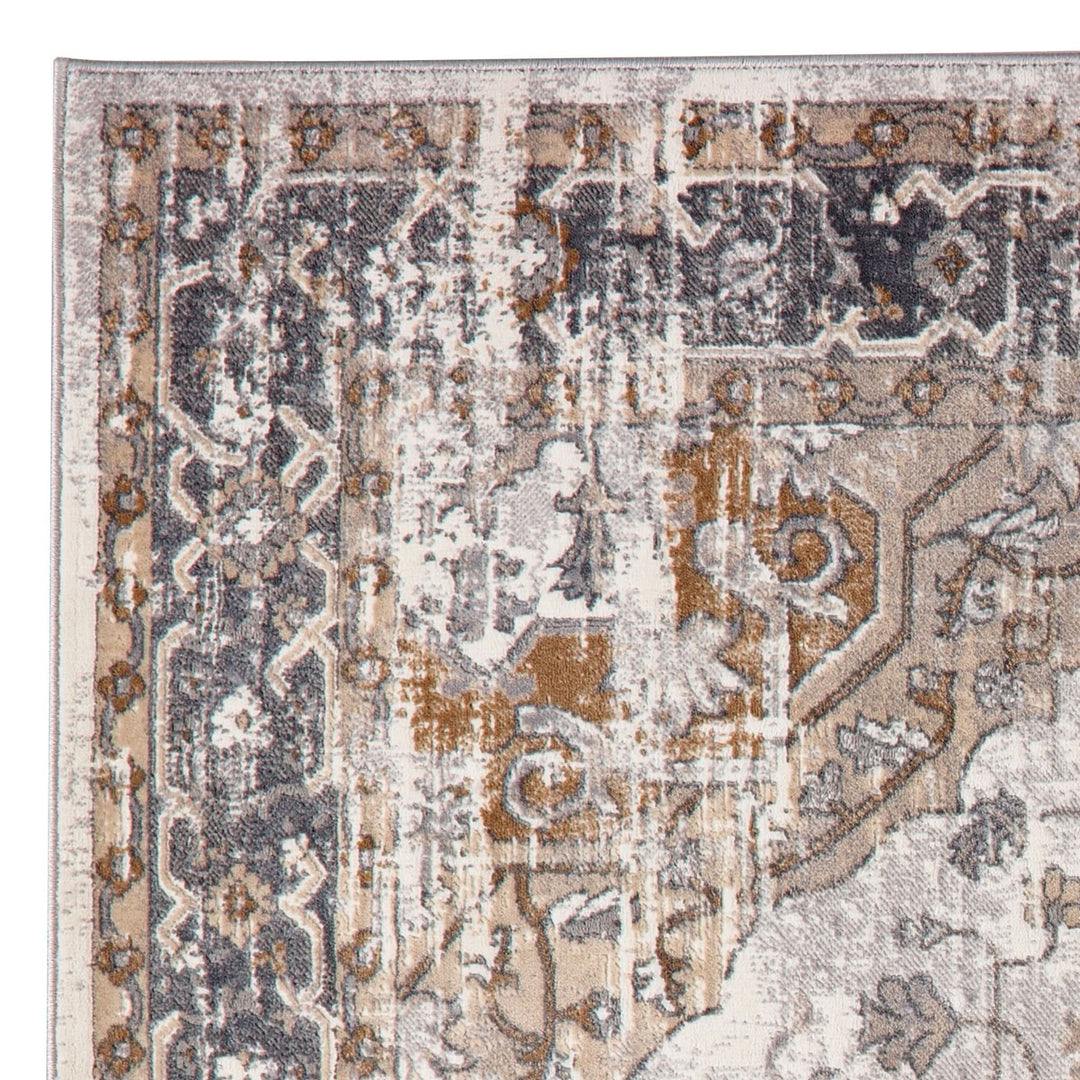 Origins Alexandra Vintage Persian Style Distressed Cream Grey Rug - beUNIQ - cream and grey rug - 80cm x 150cm - Created by Product Upload
