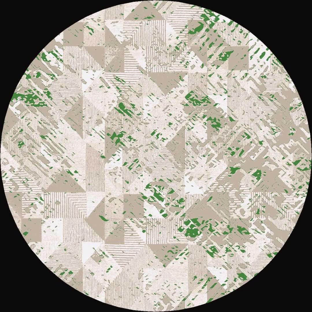 Modern Area Rug Amelia Abstract Pattern Polypropylene 5mm Pile - beUNIQ - abstract rug - Round 100cm x 100cm - Amelia rug