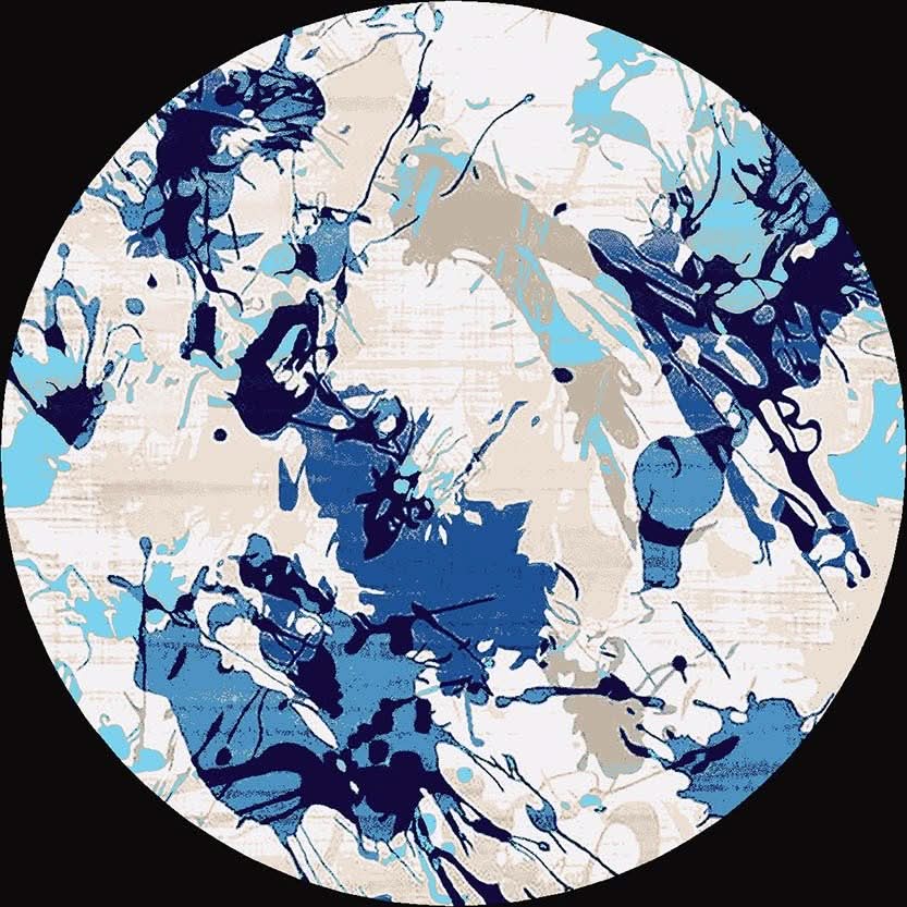 Modern Area Rug Amelia Abstract Design Polypropylene - beUNIQ - abstract rug - Round 100cm x 100cm - Amelia rug