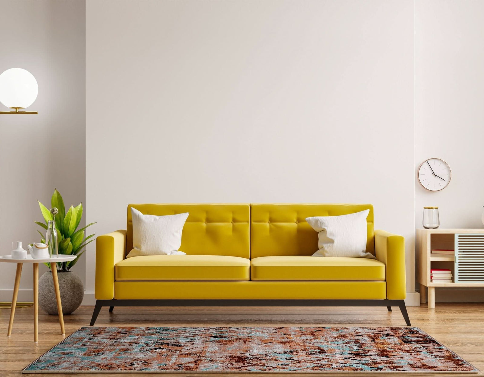 Modern Area Rug Amelia Abstract Design Polypropylene - beUNIQ - abstract rug - Round 100cm x 100cm - Amelia rug