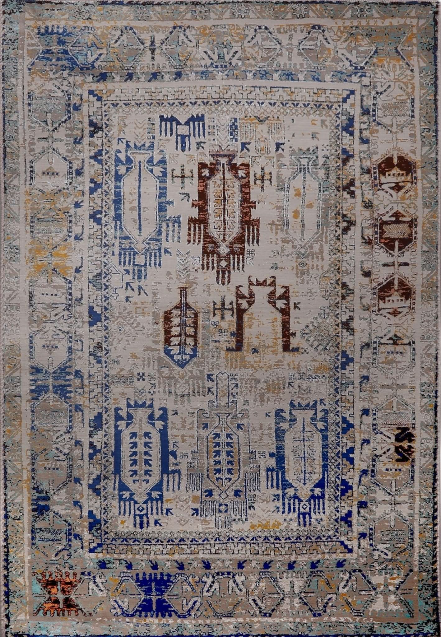 Modern Area Rug Amelia Abstract Design Polypropylene AM010 - beUNIQ - abstract rug - Round 100cm x 100cm - Amelia rug