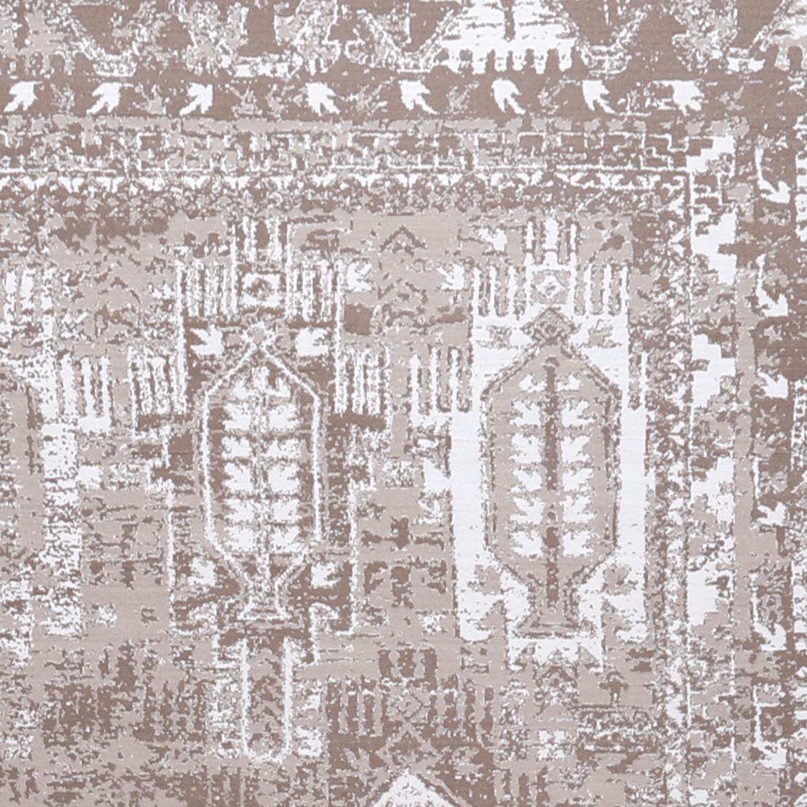 Bohemian Area Rug Amelia AM011 Stain Resistant Polypropylene Beige - beUNIQ - Amelia collection - Round 100cm x 100cm - area rug