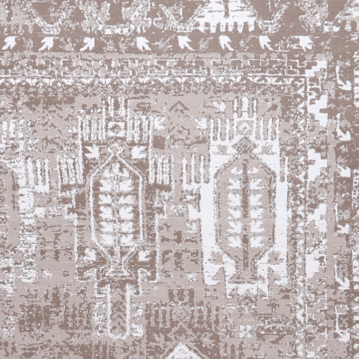 Bohemian Area Rug Amelia AM011 Stain Resistant Polypropylene Beige - beUNIQ - Amelia collection - Round 100cm x 100cm - area rug