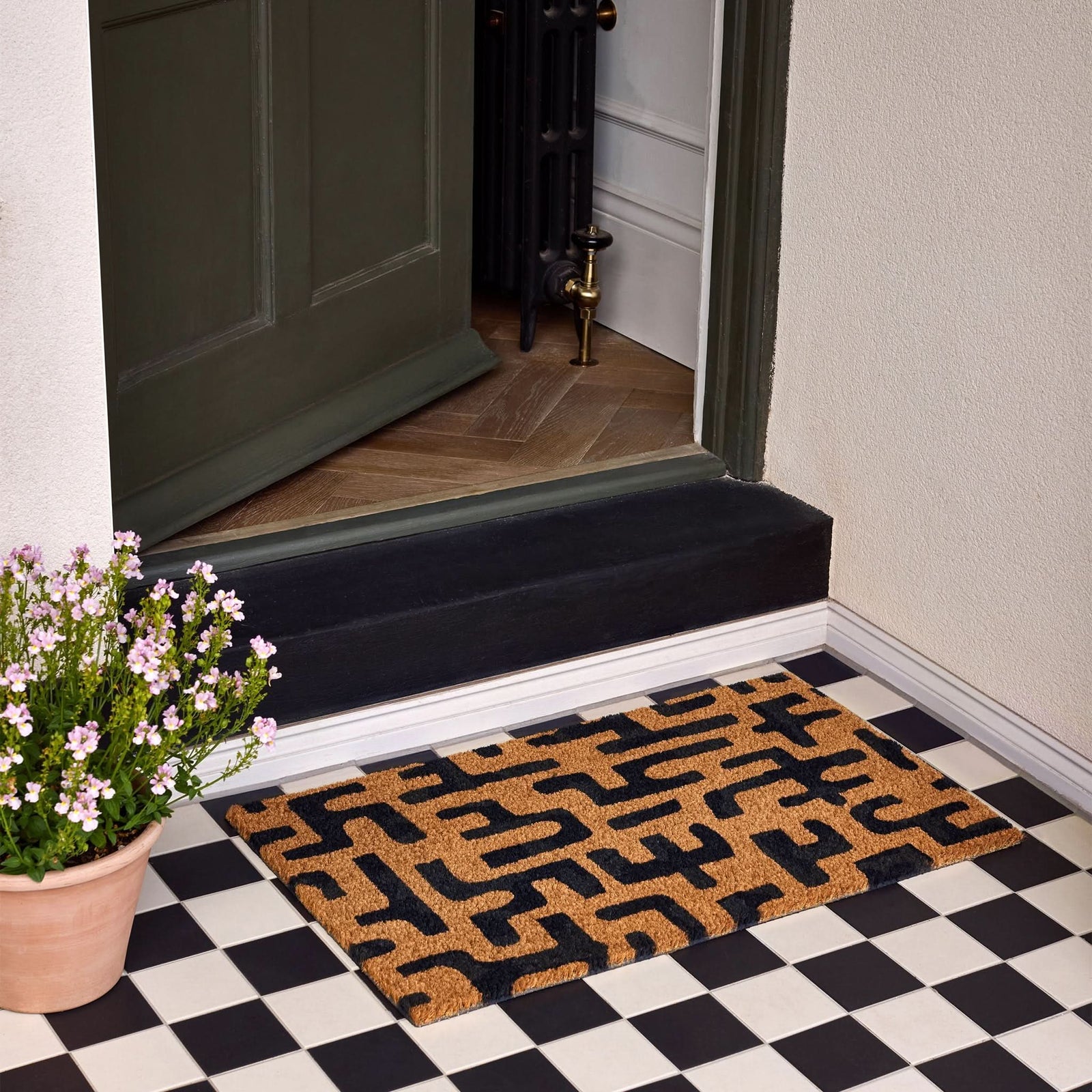 Phoenox Textiles My Mat Coir Doormat Abstract Maze 45x75cm - beUNIQ - 45x75cm doormat - abstract maze doormat