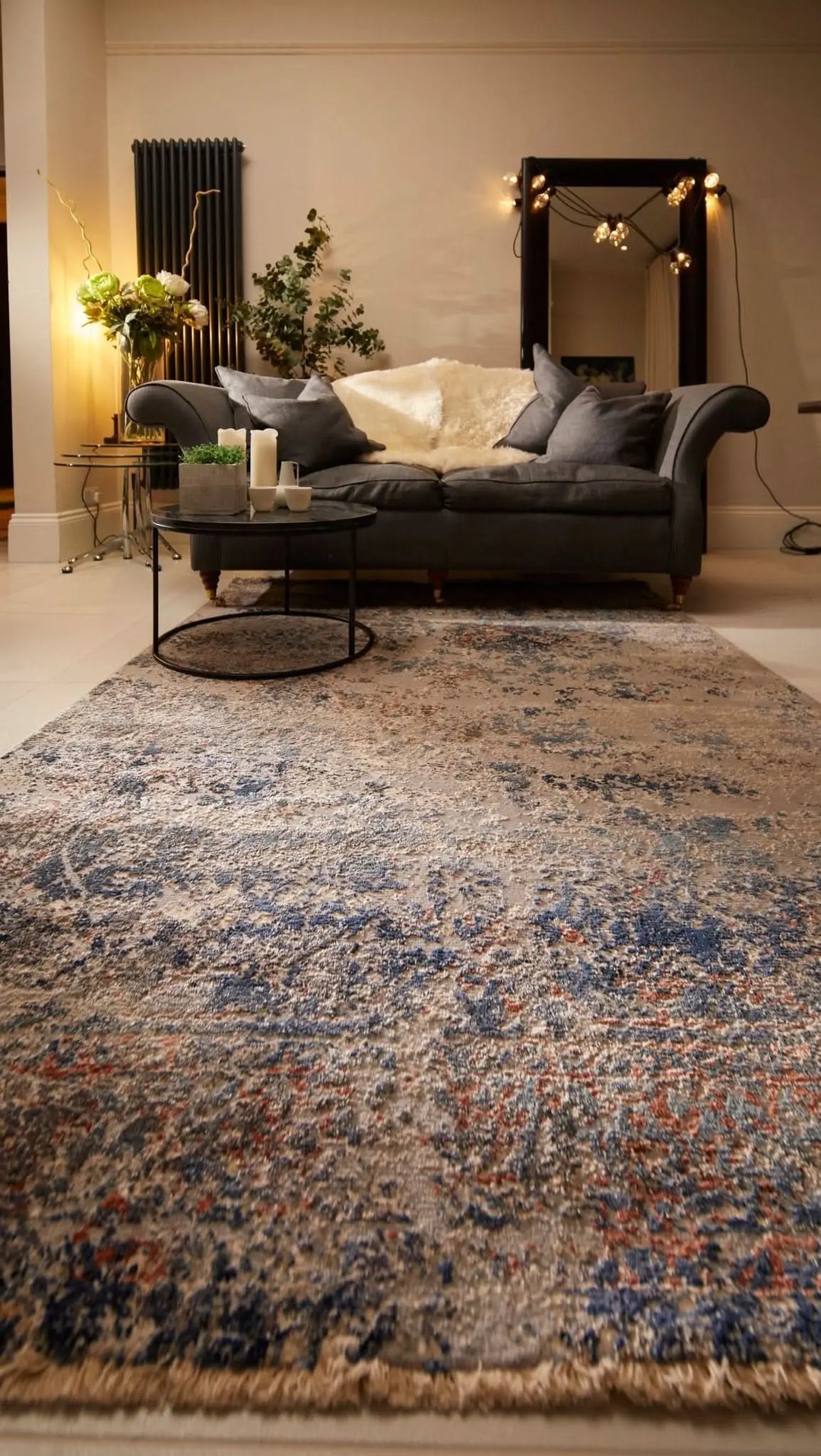 Origins Arabesque Multi Vintage Distressed Soft Sheen Area Rug - beUNIQ - Created by Product Upload - 80x150 - distressed rug