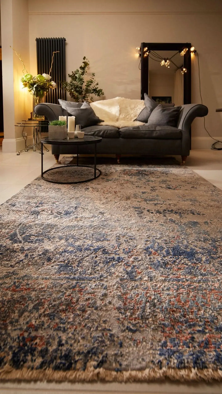 Origins Arabesque Multi Vintage Distressed Soft Sheen Area Rug - beUNIQ - Created by Product Upload - 80x150 - distressed rug