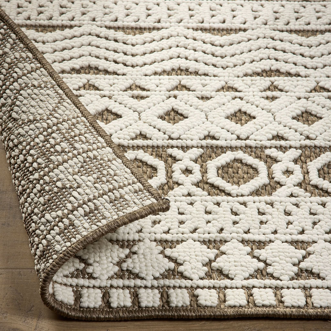 Origins Atlas Graphic Coffee Rug Block Stripe Polyester - beUNIQ - Coffee Block Stripe Rug - 120x170 - Created by Product Upload
