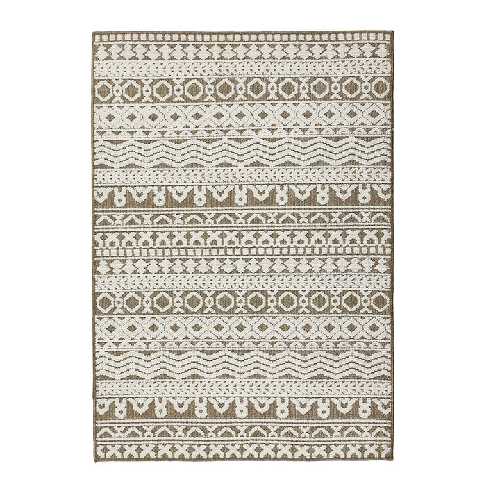 Origins Atlas Graphic Coffee Rug Block Stripe Polyester - beUNIQ - Coffee Block Stripe Rug - 120x170 - Created by Product Upload