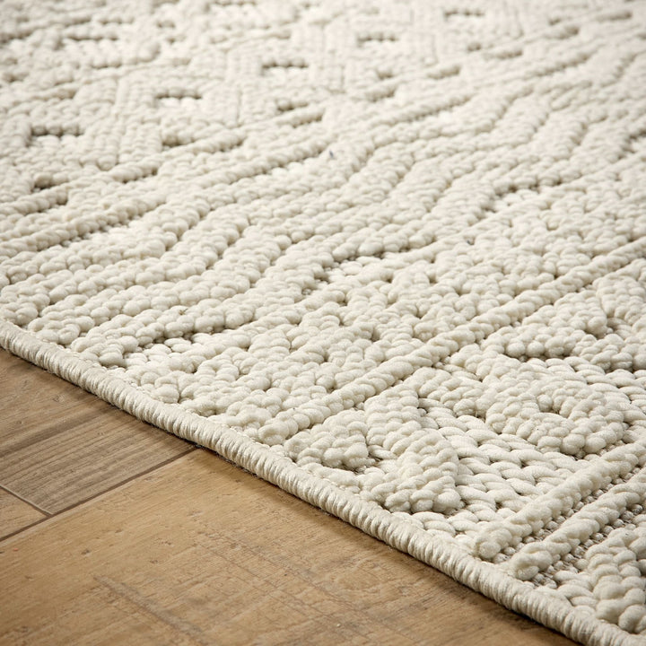 Origins Atlas Graphic Cream Patterned Rug - beUNIQ - cream patterned rug - 120x170 - Created by Product Upload