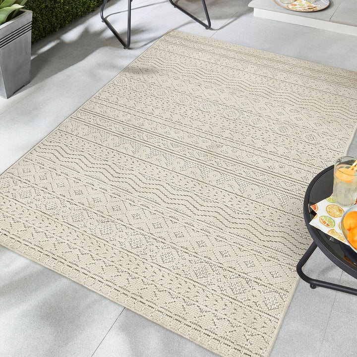 Origins Atlas Graphic Cream Patterned Rug - beUNIQ - cream patterned rug - 120x170 - Created by Product Upload