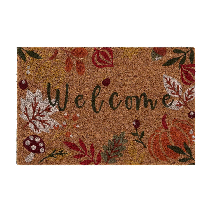 My Mat Autumnal Welcome Coir Doormat 40x60cm Natural Coconut - beUNIQ - autumnal doormat - coir mat