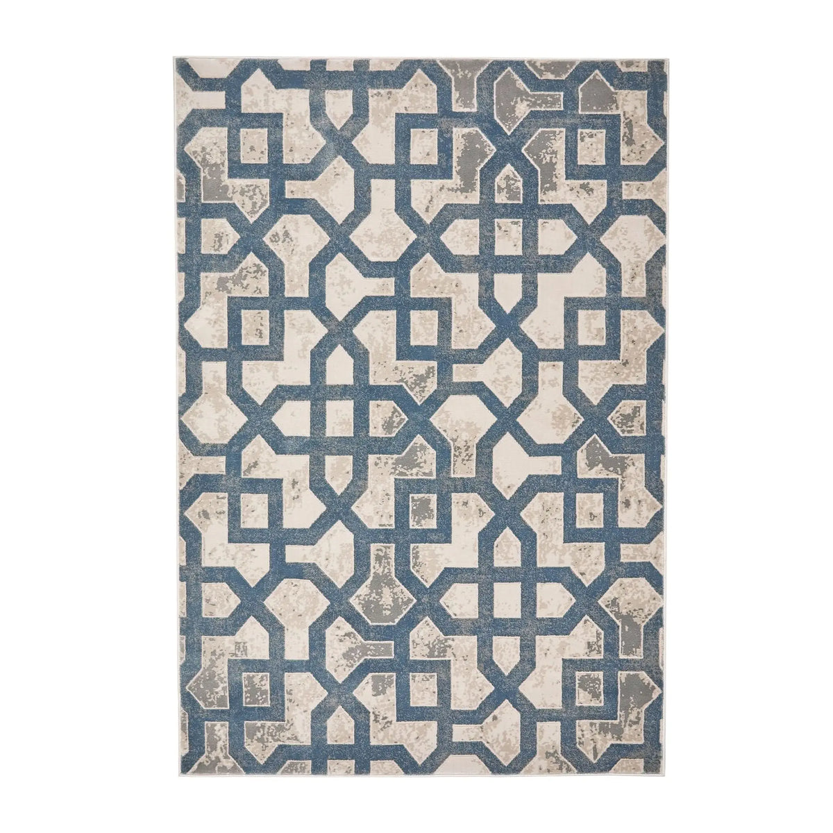 Modern Patterned Area Rug Origins Avanti Grey Blue Geometric Rug | Modern Patterned Area Rug – beUNIQ