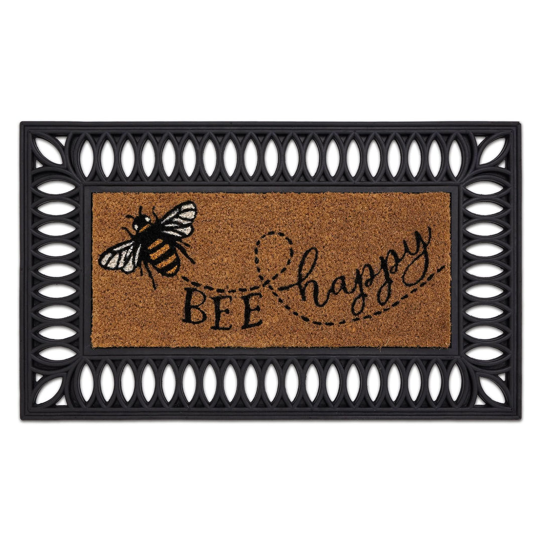 Phoenox Textiles My Mat Coir Insert Bee Happy 23x53cm - beUNIQ - bee happy mat - coir door mat