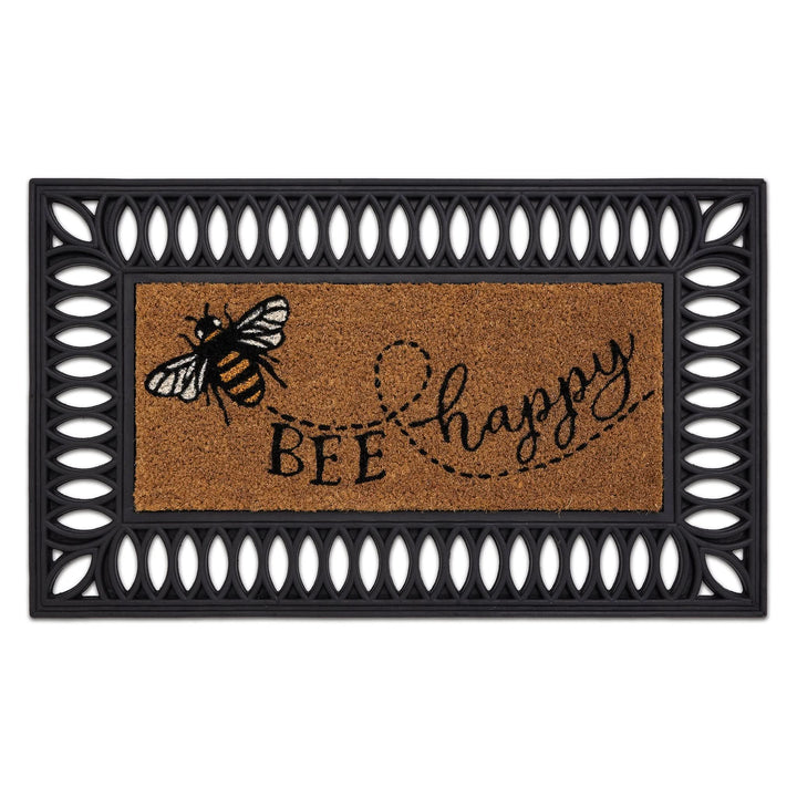 Phoenox Textiles My Mat Coir Insert Bee Happy 23x53cm - beUNIQ - bee happy mat - coir door mat