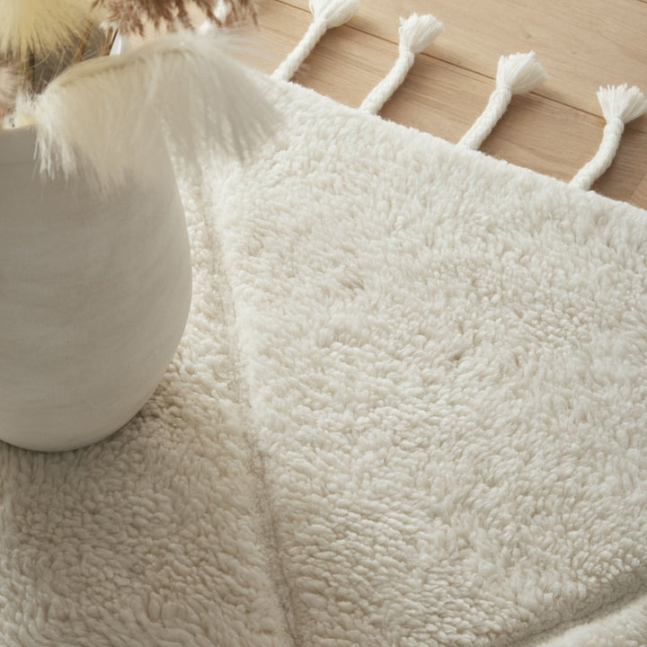 Origins Berber Diamond Ivory Wool Rug - Soft Geometric Textured Design - beUNIQ - Berber rug - 120cm x 170cm - Created by Product Upload