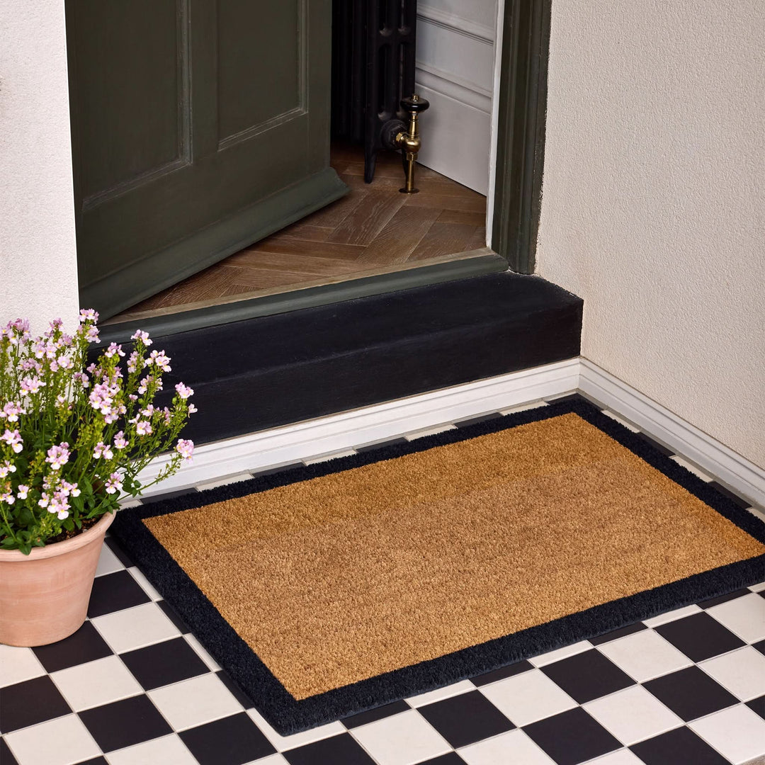 Phoenox Textiles My Mat Printed Coir Doormat Black Border - beUNIQ - black border mat - 45x75 - coir doormat