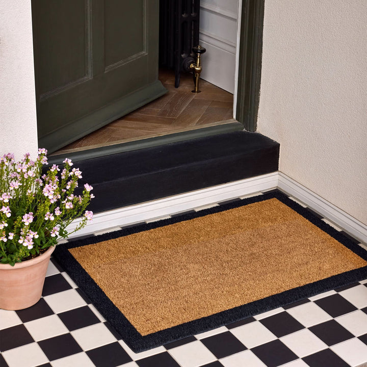 Phoenox Textiles My Mat Printed Coir Doormat Black Border - beUNIQ - black border mat - 45x75 - coir doormat