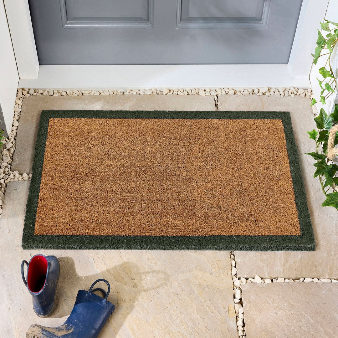 My Mat Printed Coir Doormat Sage Green Border - beUNIQ - coir doormat - 045x075 - Created by Product Upload