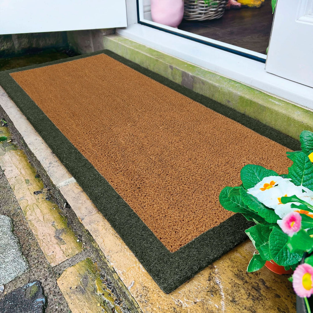 My Mat Printed Coir Doormat Sage Green Border - beUNIQ - coir doormat - 055x125 - Created by Product Upload