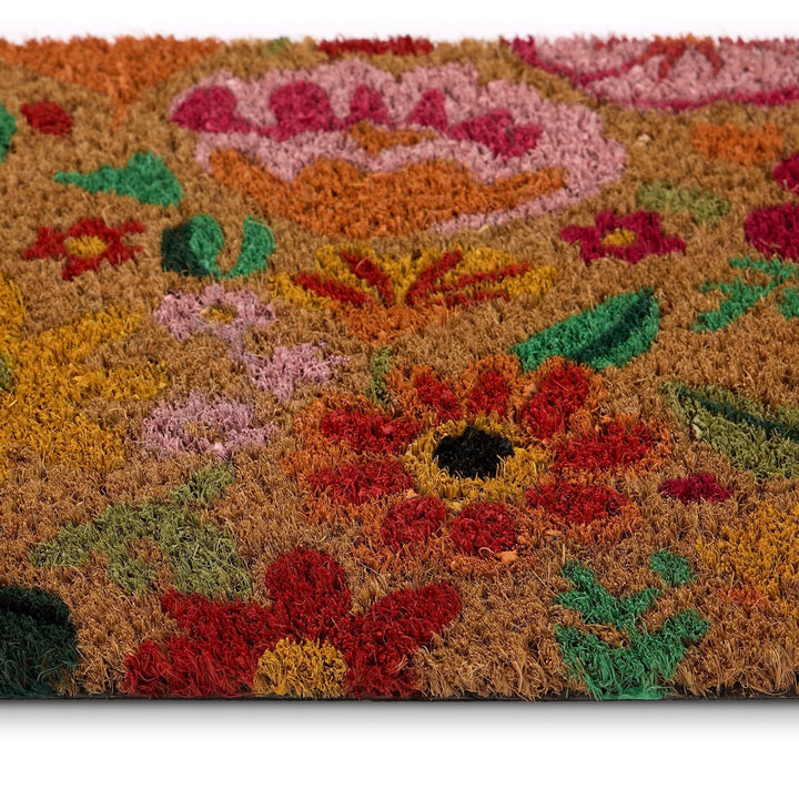 My Mat Bright Blooms Coir Doormat Insert 23x53cm - beUNIQ - coconut fibre mat - coir doormat