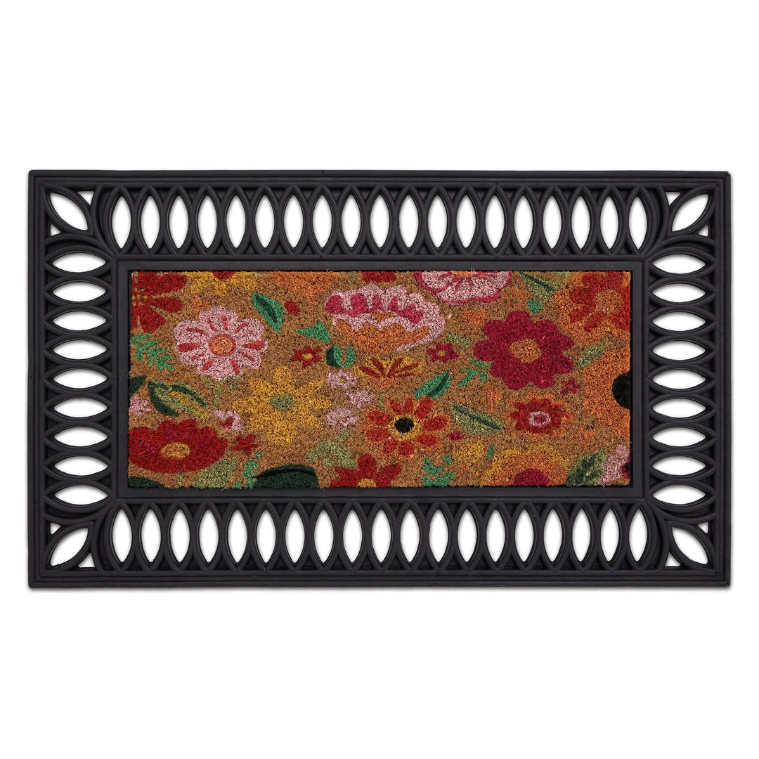 My Mat Bright Blooms Coir Doormat Insert 23x53cm - beUNIQ - coconut fibre mat - coir doormat