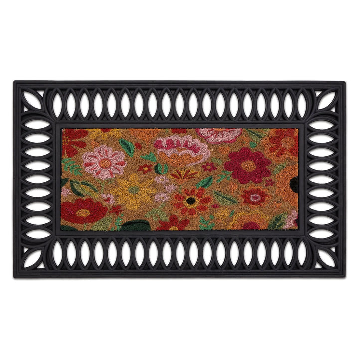 My Mat Bright Blooms Coir Doormat Insert 23x53cm - beUNIQ - coconut fibre mat - coir doormat