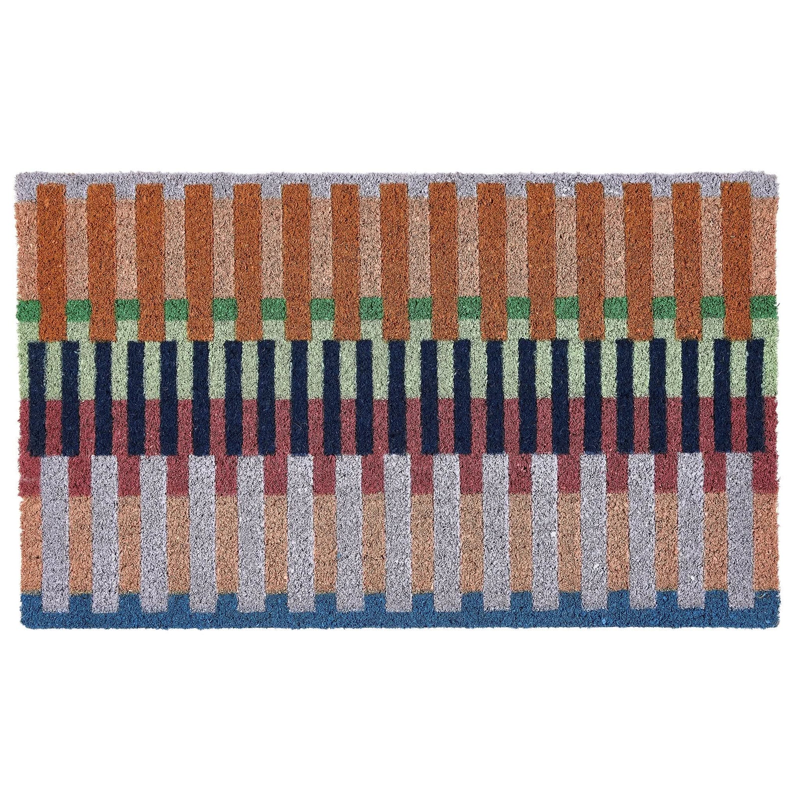 My Mat Printed Coir Doormat Bright Broken Stripe 45x75cm - beUNIQ - bright stripe mat - coir doormat