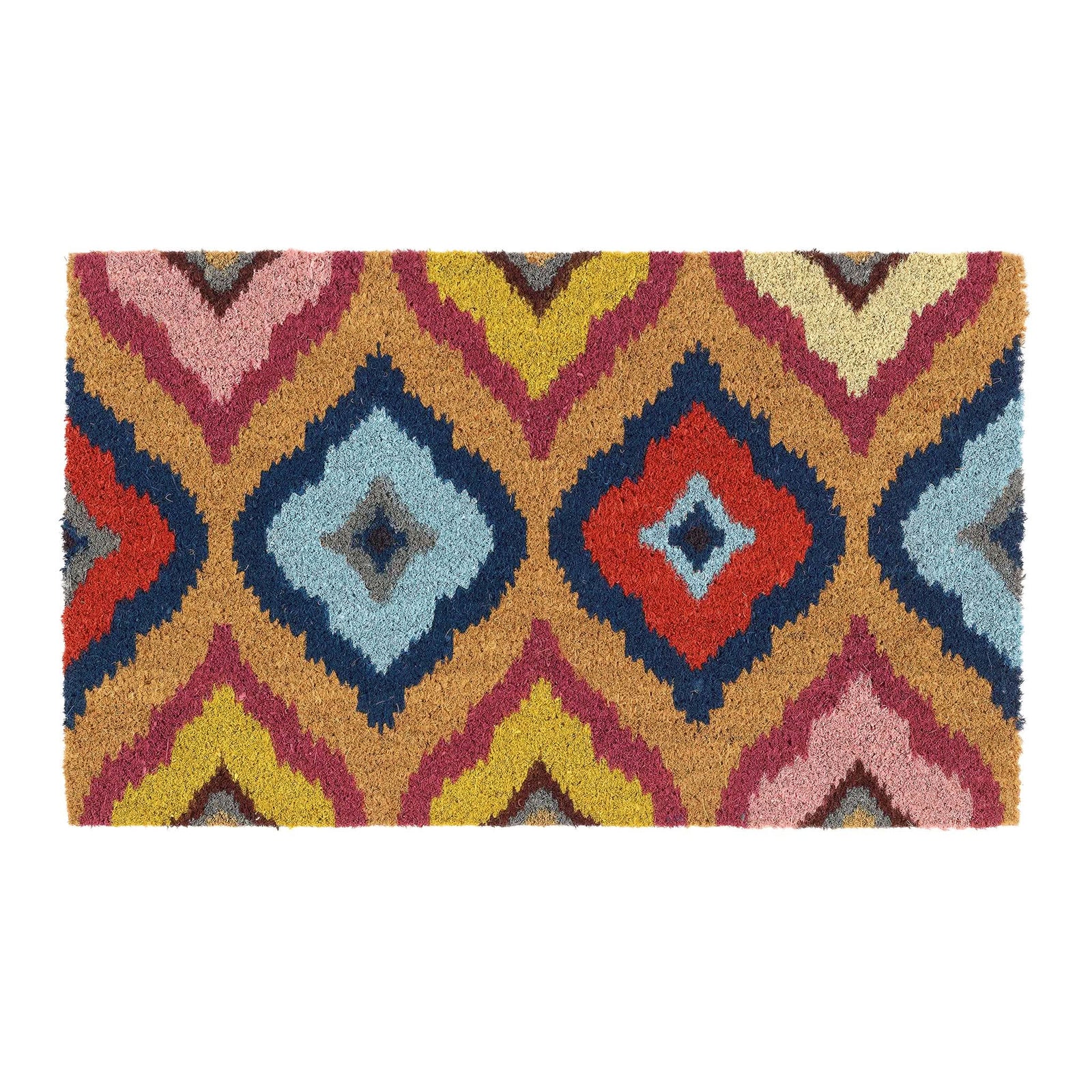 My Mat Printed Coir Doormat Bright Ikat 45x75cm - beUNIQ - coir doormat - Created by Product Upload