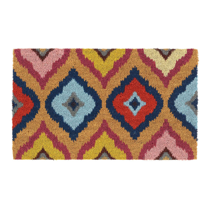 My Mat Printed Coir Doormat Bright Ikat 45x75cm - beUNIQ - coir doormat - Created by Product Upload