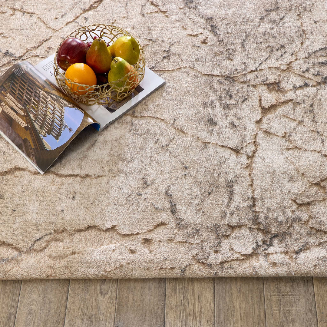 Origins Calacatta Earth Marble Design Rug - beUNIQ - Calacatta Earth - 80x150 - cream and greige rug