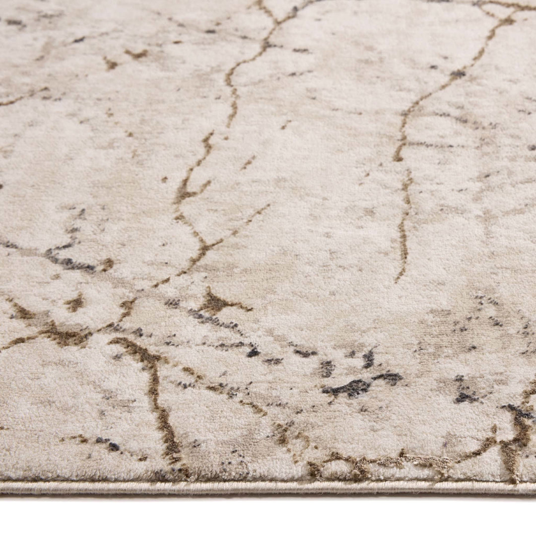 Origins Calacatta Earth Marble Design Rug - beUNIQ - Calacatta Earth - 67x230 - cream and greige rug